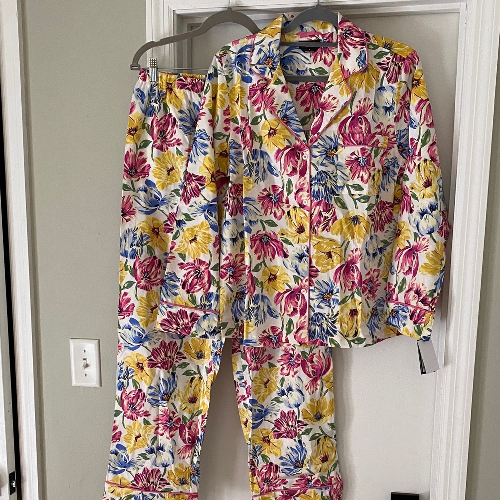 kate spade Floral Pajama Set - Pink, Yellow, Blue